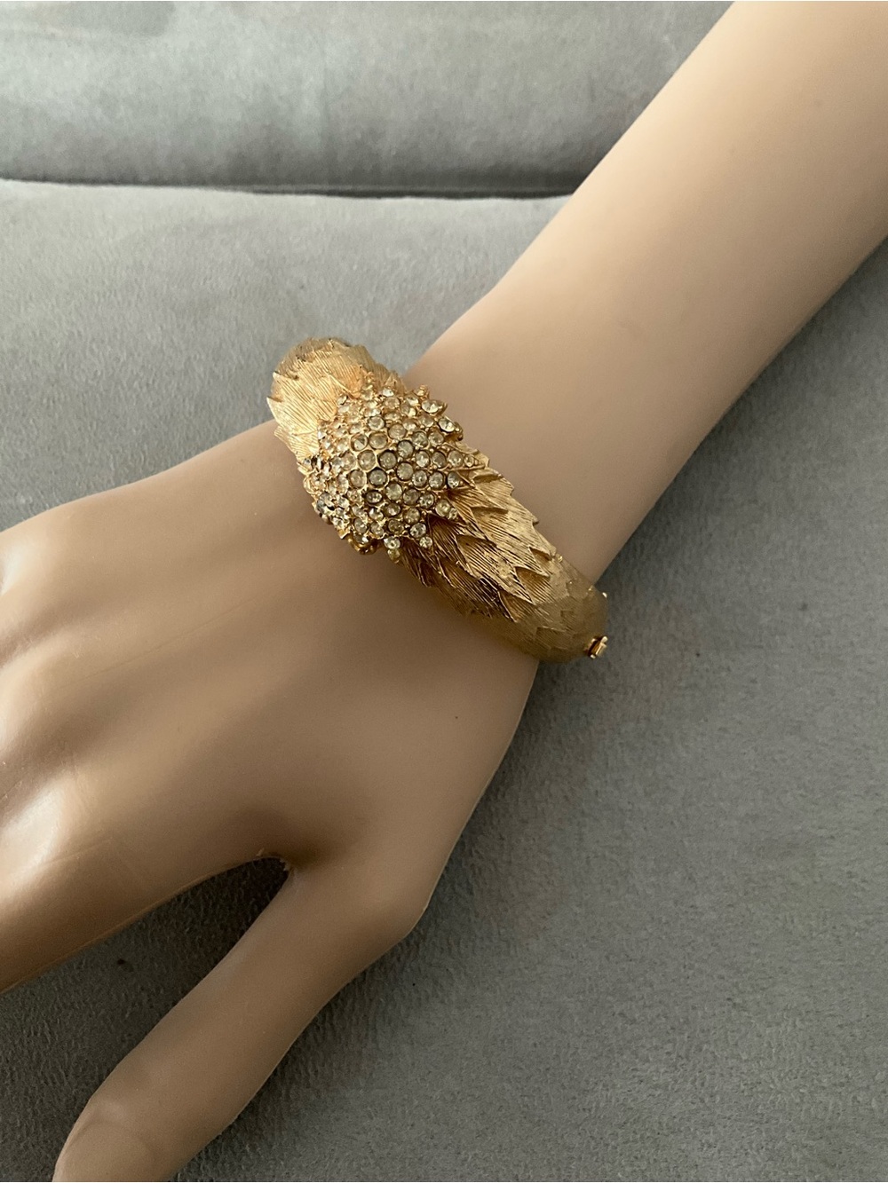 Vintage Bercona Swiss made hidden watch bangle